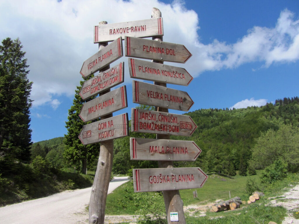 Parkirišča na Veliki planini